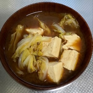 豆腐&白菜の味噌汁